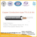 Los conductores de cobre tipo TTU-0.6 KV cable eléctrico 300 mcm 500 mcm 250 mcm